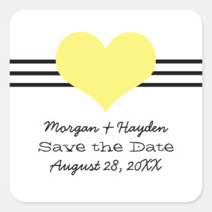 Mod Heart Enregistrer les stickers Date, Jaune