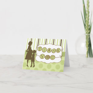 Mod Maman Baby shower Merci Carte de notes