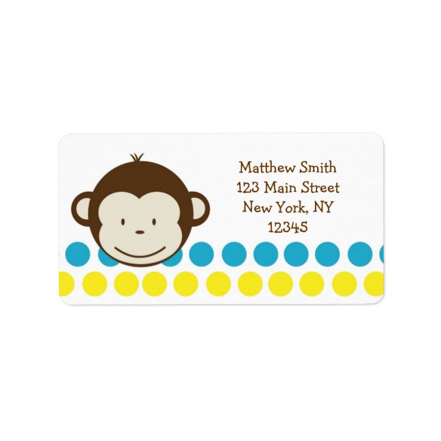 Mod Monkey Boy Retourner les étiquettes d'adresse (Devant)