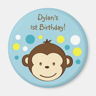 Mod Monkey Pois Anniversaire Favoriser les Magnets