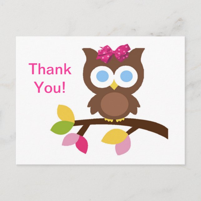 Mod Owl Design Anniversaire Fête Invitation Faveur (Devant)