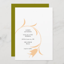 MOD PEACH & OLIVE TULIP Faire-part de mariage