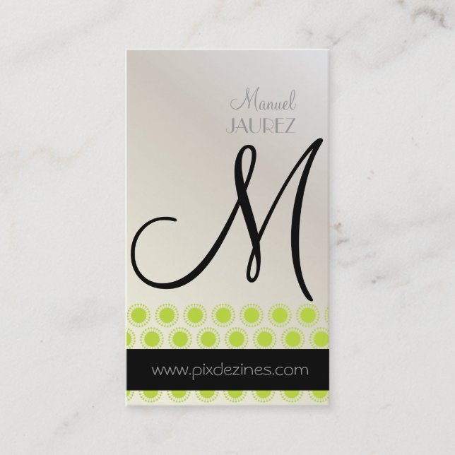 Mod Stars, cartes de visite monogrammes (Devant)