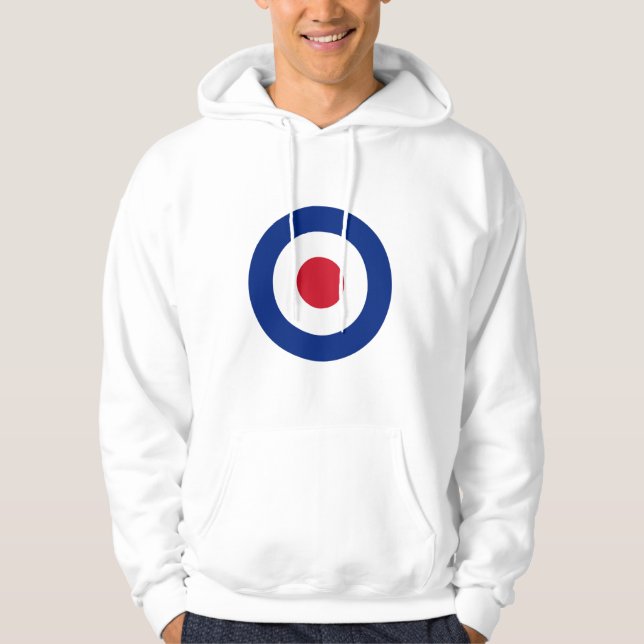 MOD Sweat - shirt à capuche bleu rouge et blanc |  (Devant)