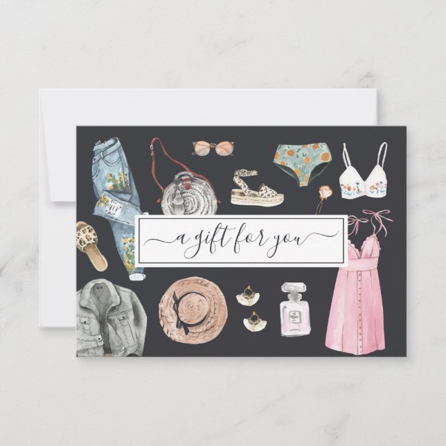 Mode aquarelle | Certificat cadeau (Devant)