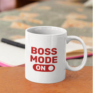 Mode basse en typographie rouge Tasse de café