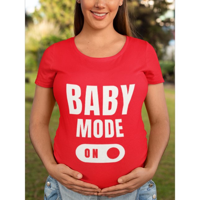 Mode bébé - Faire-part de grossesse - T-shirt roug (Créateur téléchargé)