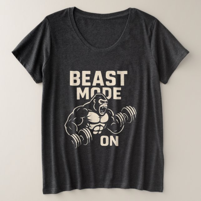 Mode Bête Activé Motivation Gym Gorilla (Design devant)