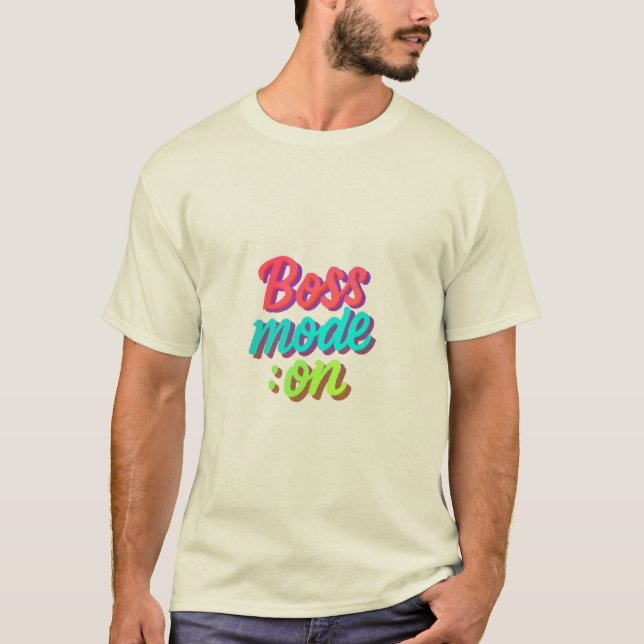 Mode Boss Sur T-Shirt Homme - Puissance Motivation (Devant)
