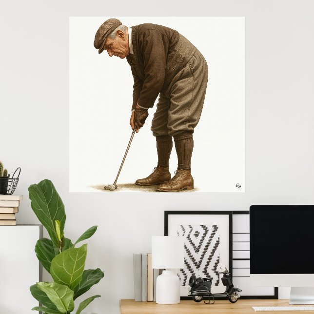 Mode de golf des années 1920 - Impression d'art (Bureau à domicile)