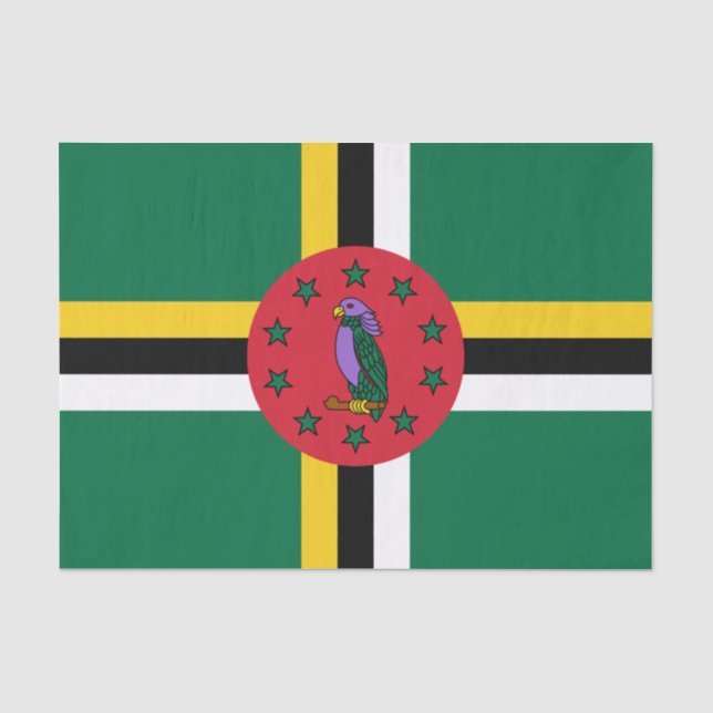 Mode de la Dominique, papier de soie Drapeau de la (Recto)