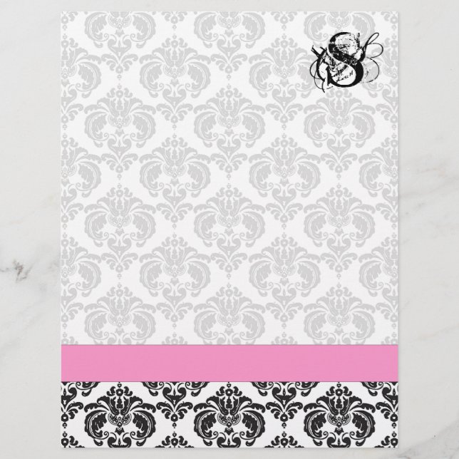 Mode Diva rose framboise Monogramme Damas (Devant)