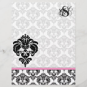 Mode Diva rose framboise Monogramme Damas