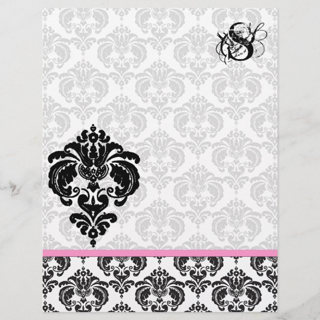Mode Diva rose framboise Monogramme Damas (Devant)