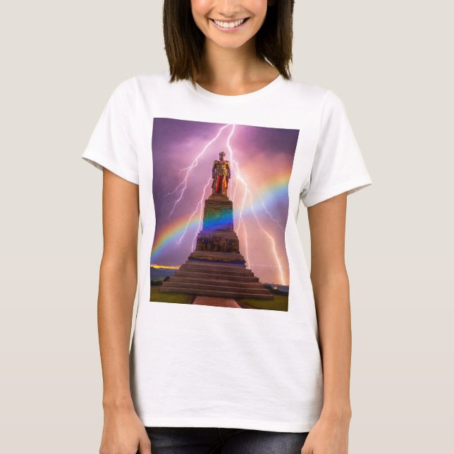 Mode : femme tshirt wint imprimé unique (Devant)