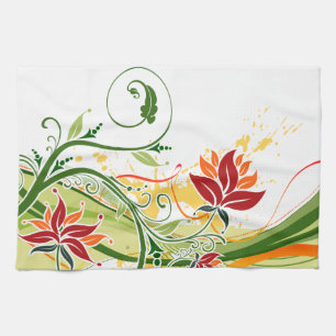 Mode Floral 1 Serviette de cuisine