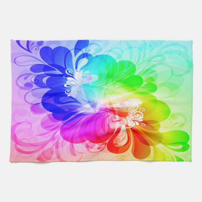 Mode Floral 5 Serviette de cuisine (Horizontal)