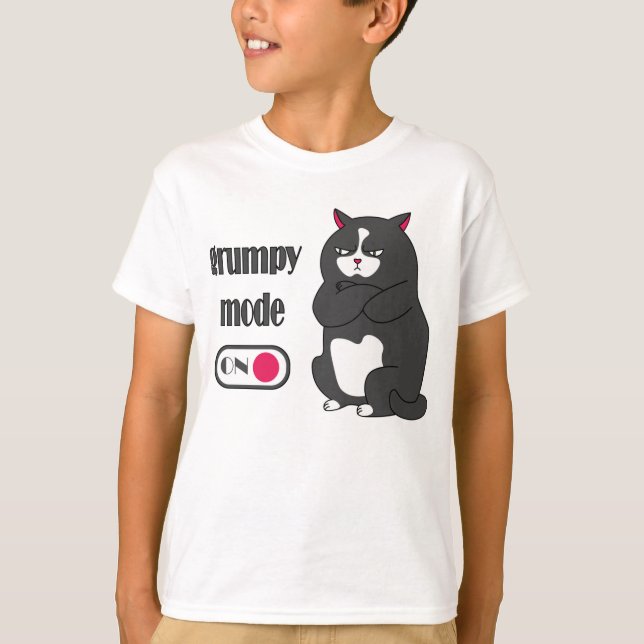 Mode Grumpy sur drôles gros chat T-Shirt (Devant)