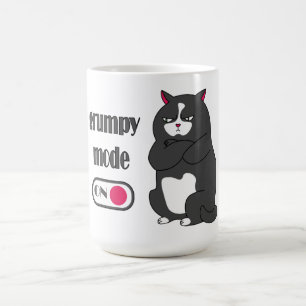 Mode Grumpy sur la tasse de café de chat gras amus