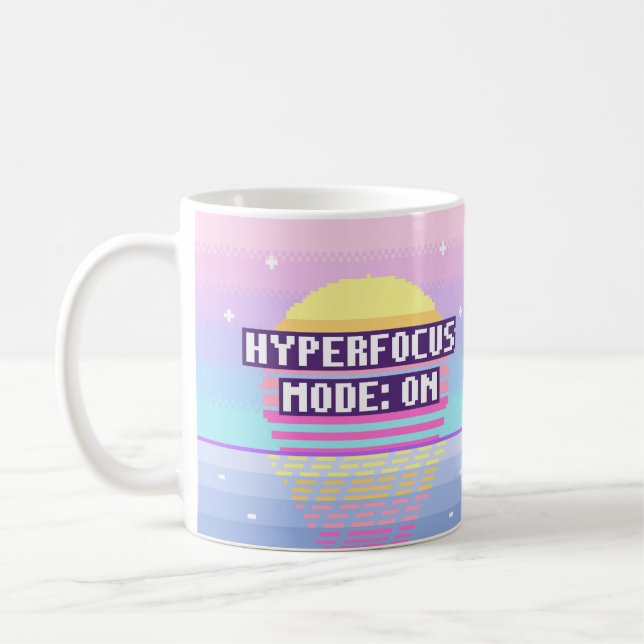Mode Hyperfocus : Sur Tasse Pixel Neurodivergent (Gauche)