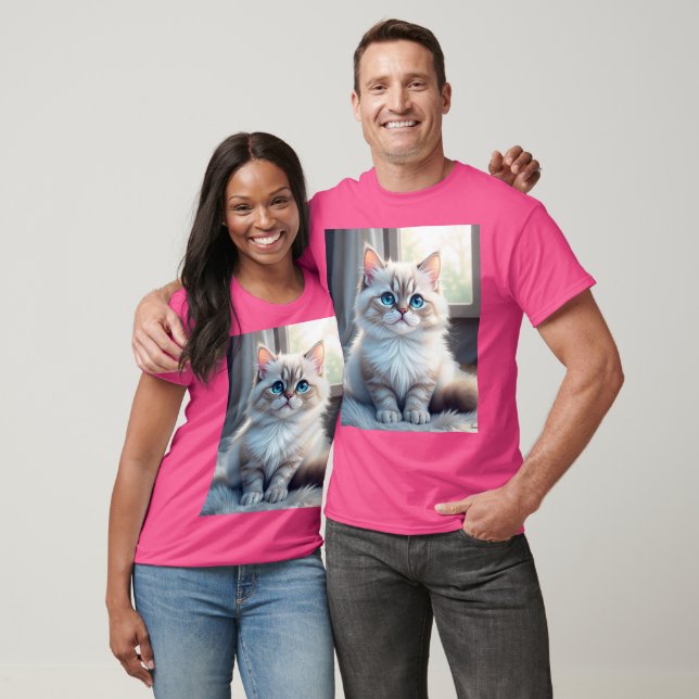 “Mode Miaou Activé – T-Shirt Imprimé Chat Mignon” (Unisexe)