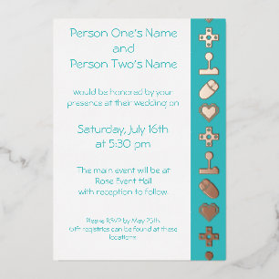 Mode multijoueur dans Turquoise Foil Invitation