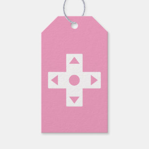 Mode multijoueur en étiquette de cadeau rose pétal
