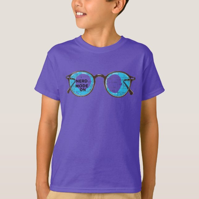 Mode nerd activé - Fun & Geeky T-Shirt Design pour (Devant)