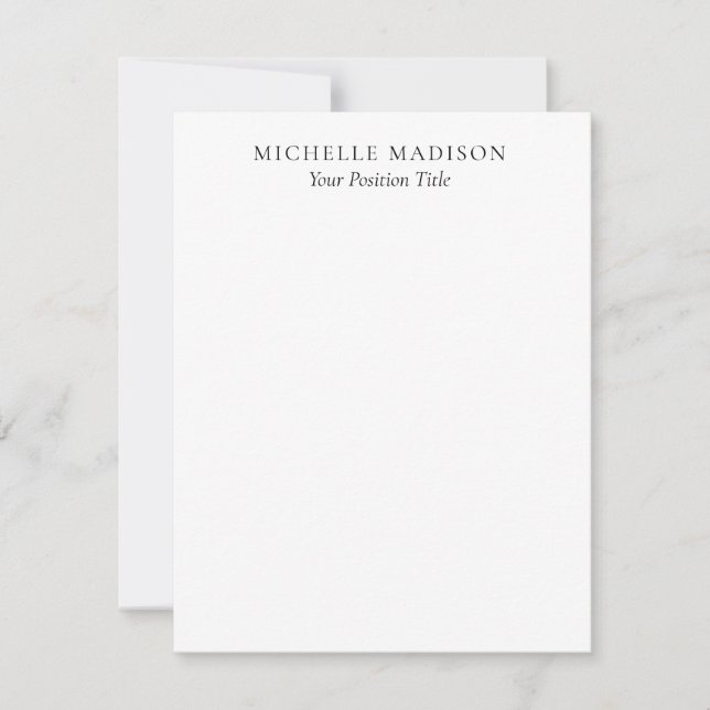 Mode Nom Propre Minimaliste Tendance Professionnel (Devant)
