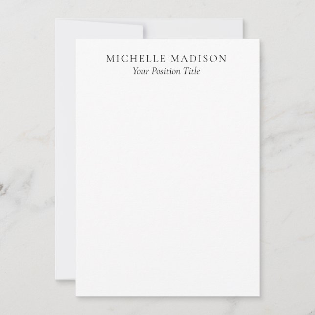 Mode Nom Propre Minimaliste Tendance Professionnel (Devant)