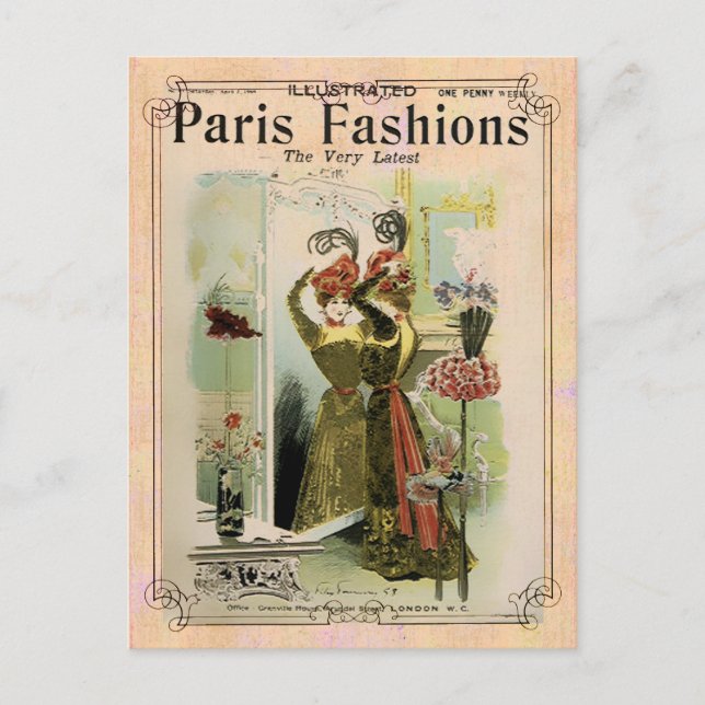 Mode Paris 2- Carte postale / Invitation / RSVP (Devant)