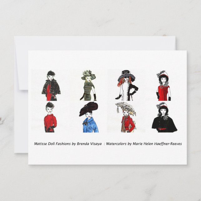Mode poupée Matisse - Carte 5, 4,5 x 6,25 (Devant)