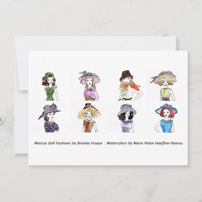 Mode poupée Matisse - Carte 6, 4,5 x 6,25 (Devant)
