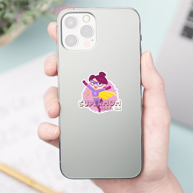 Mode Supermom : Activé | Sticker Hero Mom (Téléphone)