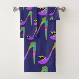 Mode talons hauts 3 pièces Poly Serviette de bain