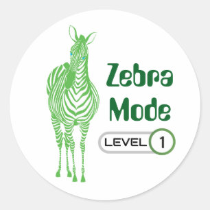 Mode Zebra Niveau 1, Autocollant personnalisable