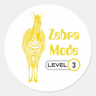 Mode Zebra Niveau 3, Autocollant personnalisable