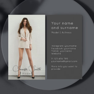 Model Acress ajoutez votre propre Carte de visite 