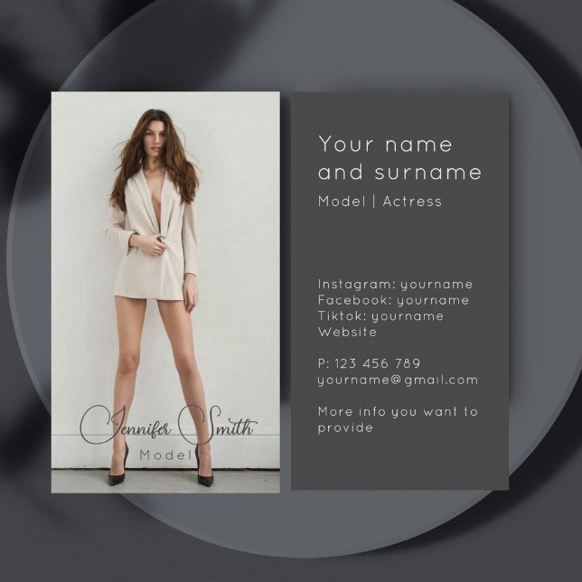 Model Acress ajoutez votre propre Carte de visite  (Créateur téléchargé)