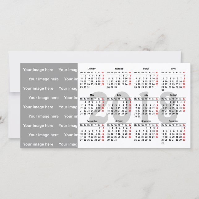modèle 2018 Calendrier Carte photo (Devant)
