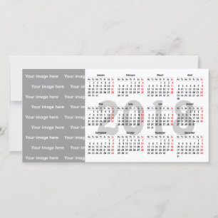 modèle 2018 Calendrier Carte photo
