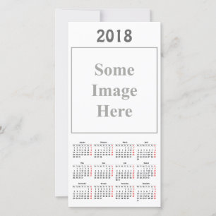 modèle 2018 Calendrier Carte photo