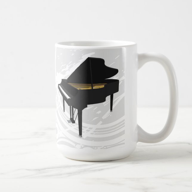 modèle 3D : Piano à queue noir : Tasse de café (Droite)