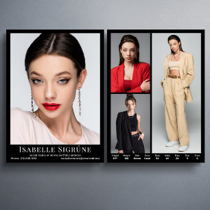 Modèle Acteur 4 Photo 5.5x7.5 Modèle de carte Comp