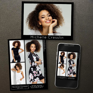 Modèle Acteur 4 Photo Deux faces Modèle carte Zed