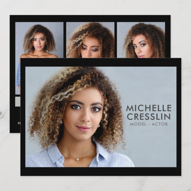 Modèle Acteur 5.5x7.5 Comp Carte Zed 3 Photo Retou (Devant / Derrière)