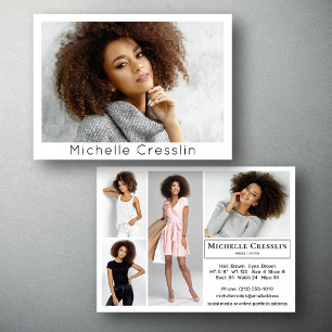 Modèle Acteur 5 Photo Deux Côtés Modèle Carte Comp