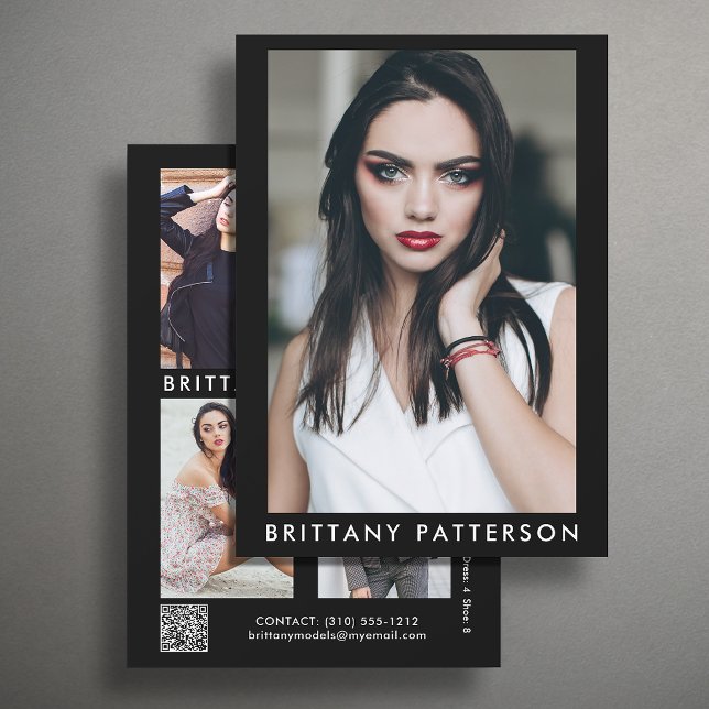 Modèle Acteur 5x7 Comp Carte SED QR 5 Photo 2 Côté (Available in high quality print or digital download for quick messaging, email or self printing.)