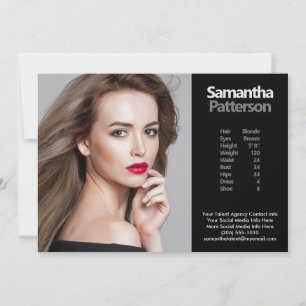 Modèle Acteur 5x7 Comp Carte Zed 1 Modèle photo