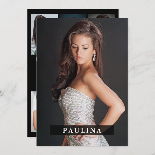 Modèle Acteur 5x7 Comp Carte Zed Comp 7 Photo 2 Cô (Devant / Derrière)